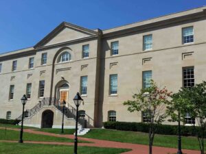 Exterior view of the DC Court of Appeals building.