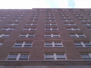 The exterior of the Robert E. Lee Hotel after restoration.