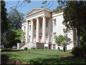 An exterior view of the Old Governor's Mansion in Georgia.