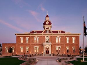 The exterior of the Pinal County Courthouse.