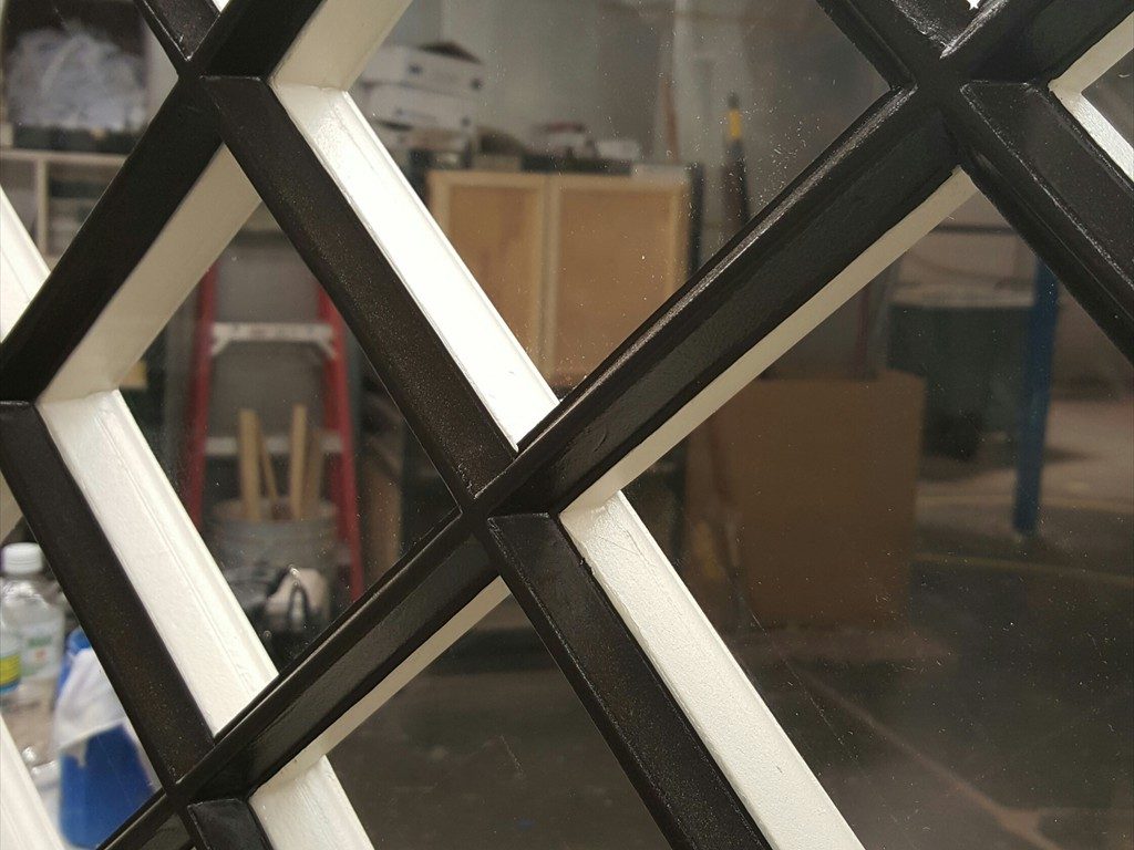 A restored window in the shop.