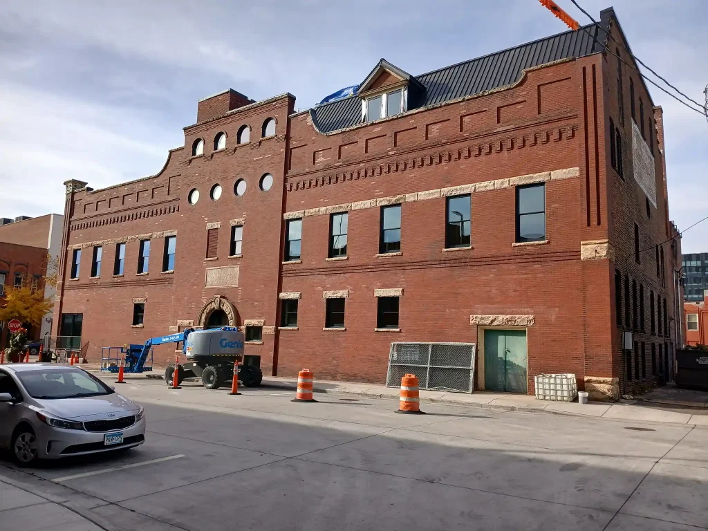 The Antique Emporium building side after restoration.