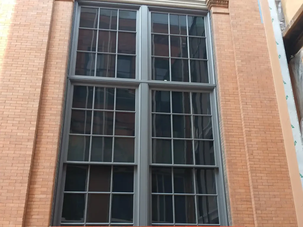 A finished window opening at the Milwaukee Repertory Theater.