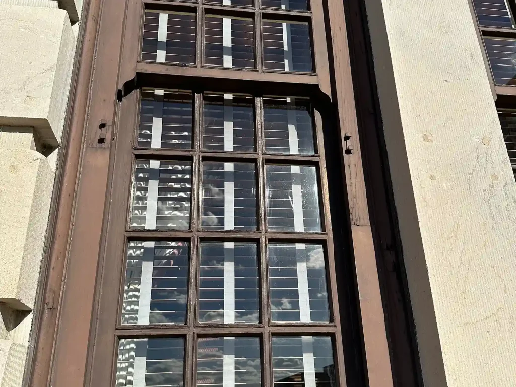 An old window at the Tennessee State Capitol.
