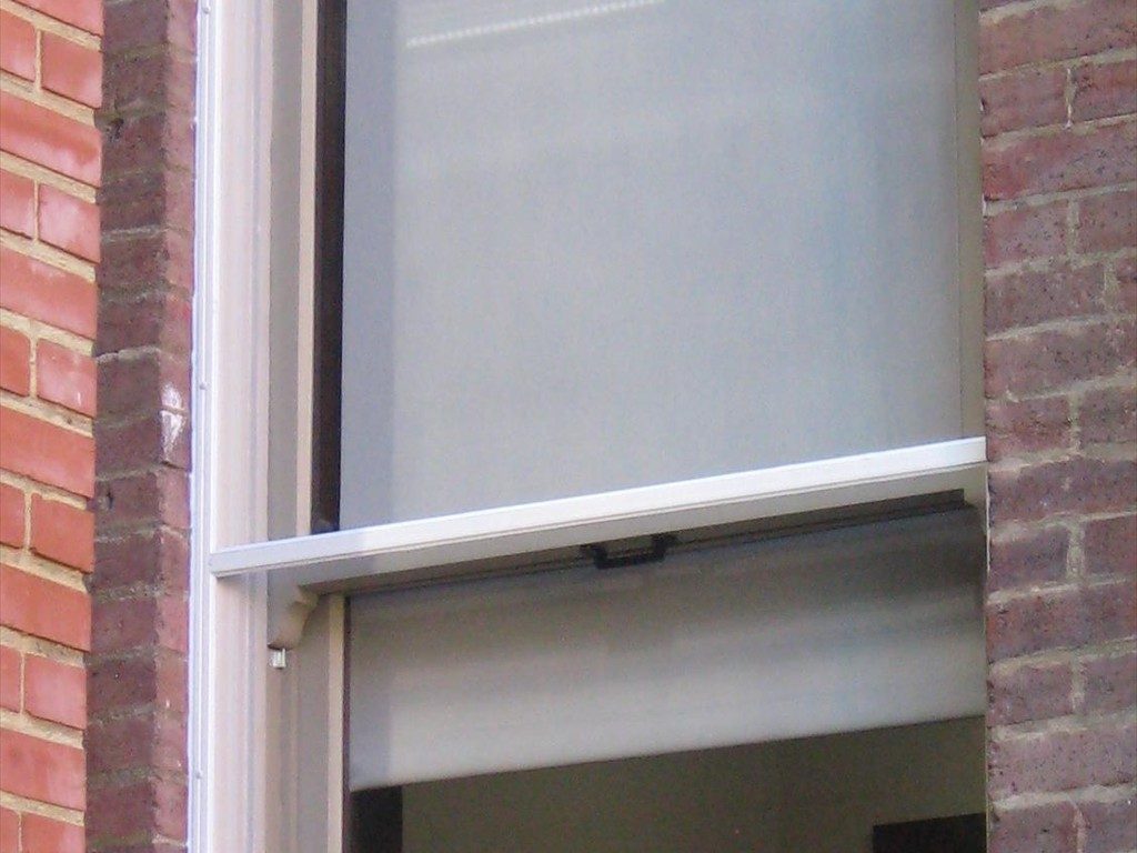 Detail of a restored window installed on the Knox County Courthouse.