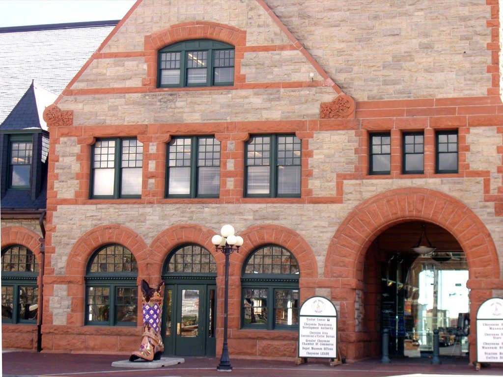 An exterior view of the Cheyenne Depot.