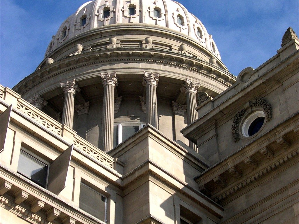 The top of the Idaho State Capitol Building
