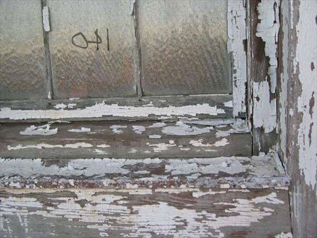 A window on the exterior of Lippitt Hall before restoration.