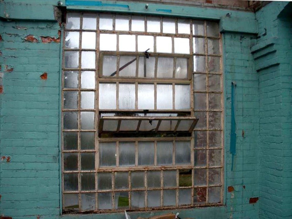 A window on the Oregon State Hospital prior to restoration.