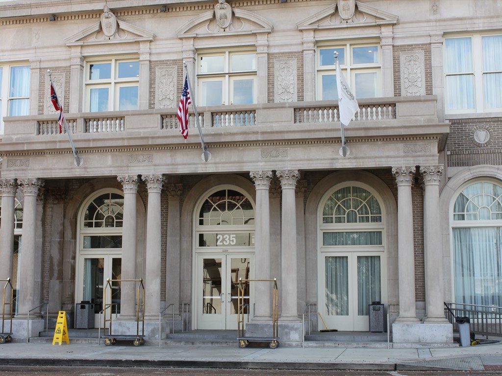 The entryway of the King Edward Hotel.