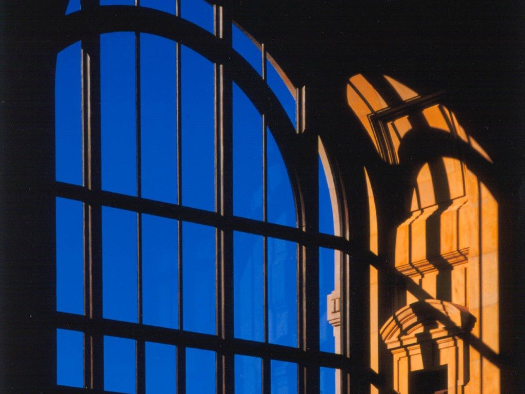 Restored windows in Kansas City's Union Station.