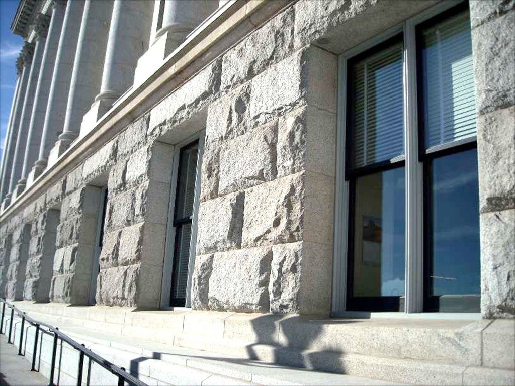 Various windows installed on the Utah State Capitol building.