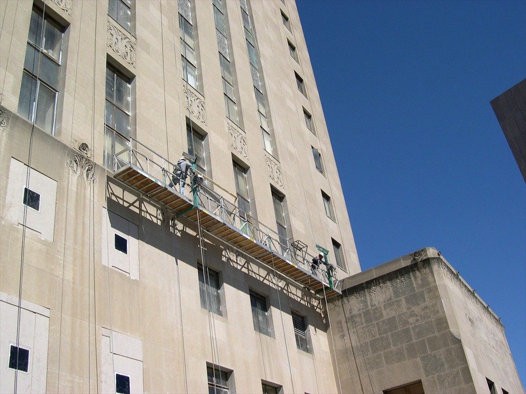 The exterior of the Jackson County Courthouse in Kansas City prior to restoration.